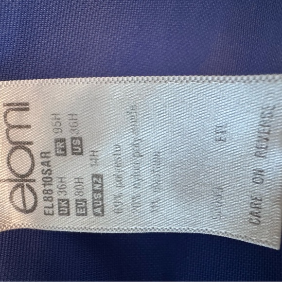 Elomi Tiffany Blue Floral Lace Bra 36 H US sizing fair-good see photos - Picture 9 of 11